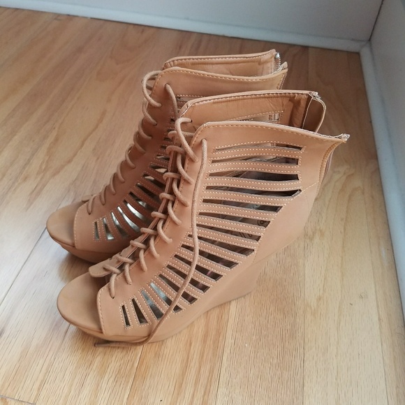 Lace wedge heels - Picture 4 of 5